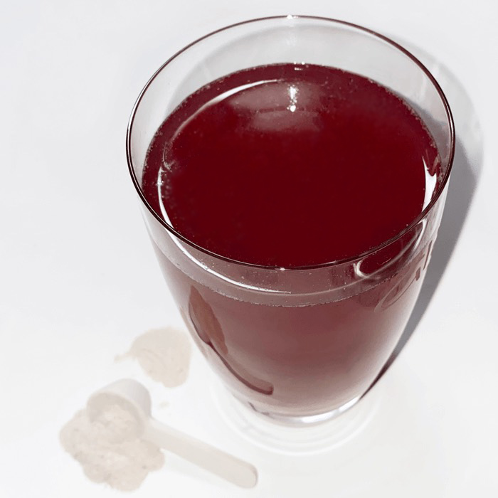 Beauty Kollagen Drink im Glas angerührt FitLine Beauty Kollagen Drink im Glas angerührt